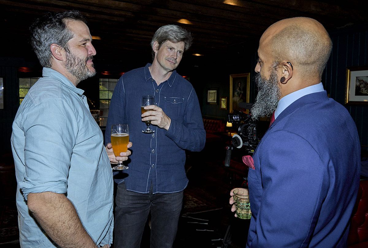 Guests in conversation at the IVA launch reception