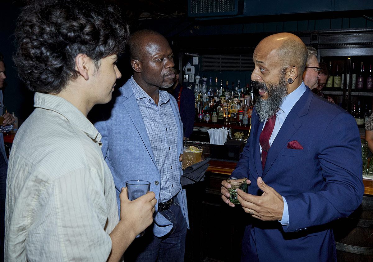 Guests at the bar during the IVA launch reception