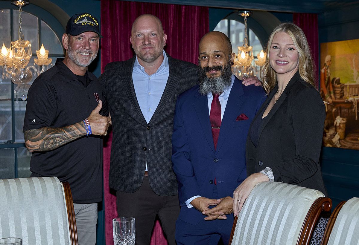 Paul Rieckhoff with guests at the IVA launch reception