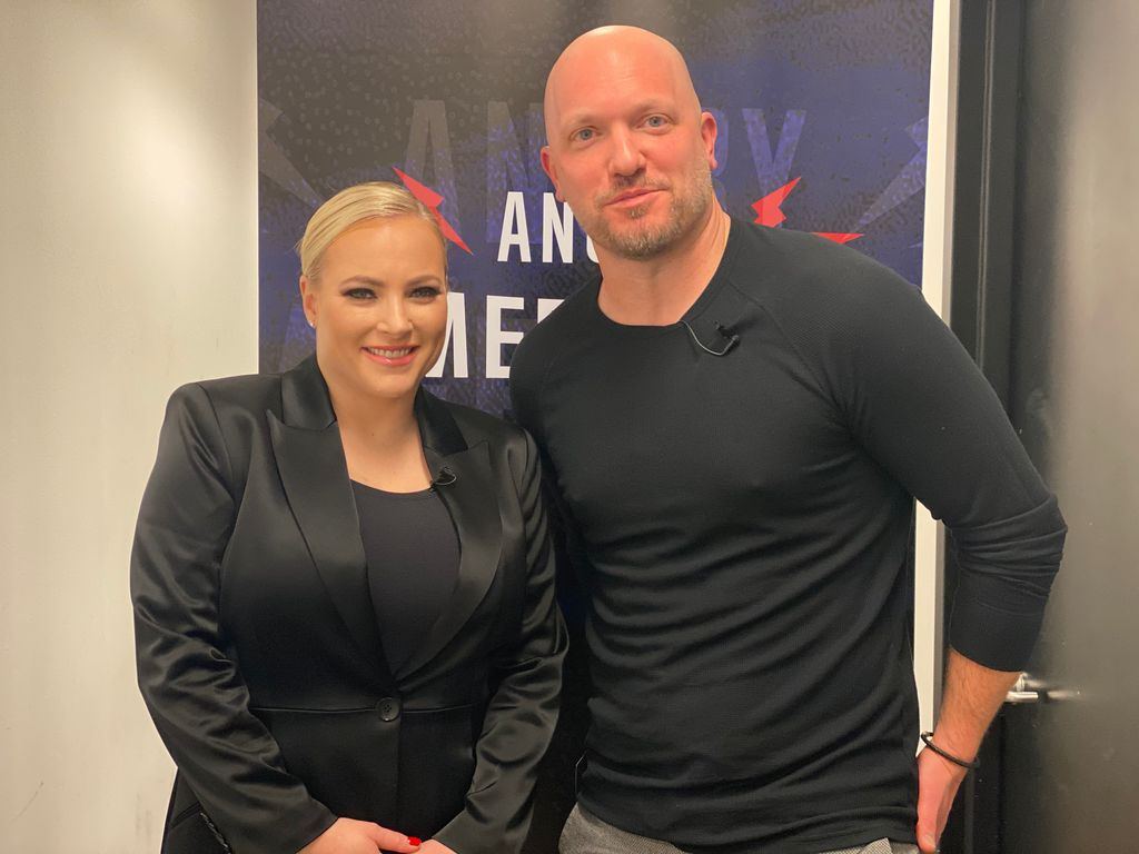 Meghan McCain with Paul Rieckhoff at the Angry Americans live event