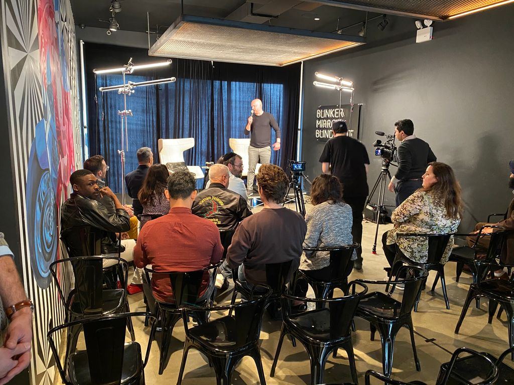 Guests gather before the Meghan McCain event