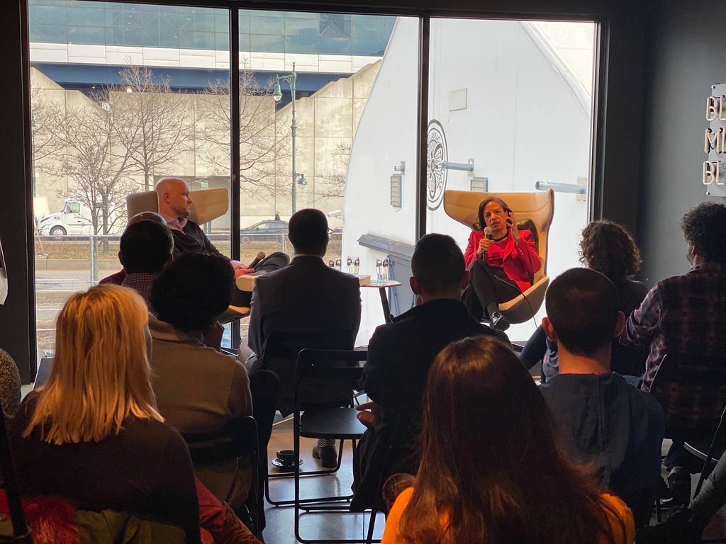 A full room for Ambassador Susan Rice in New York
