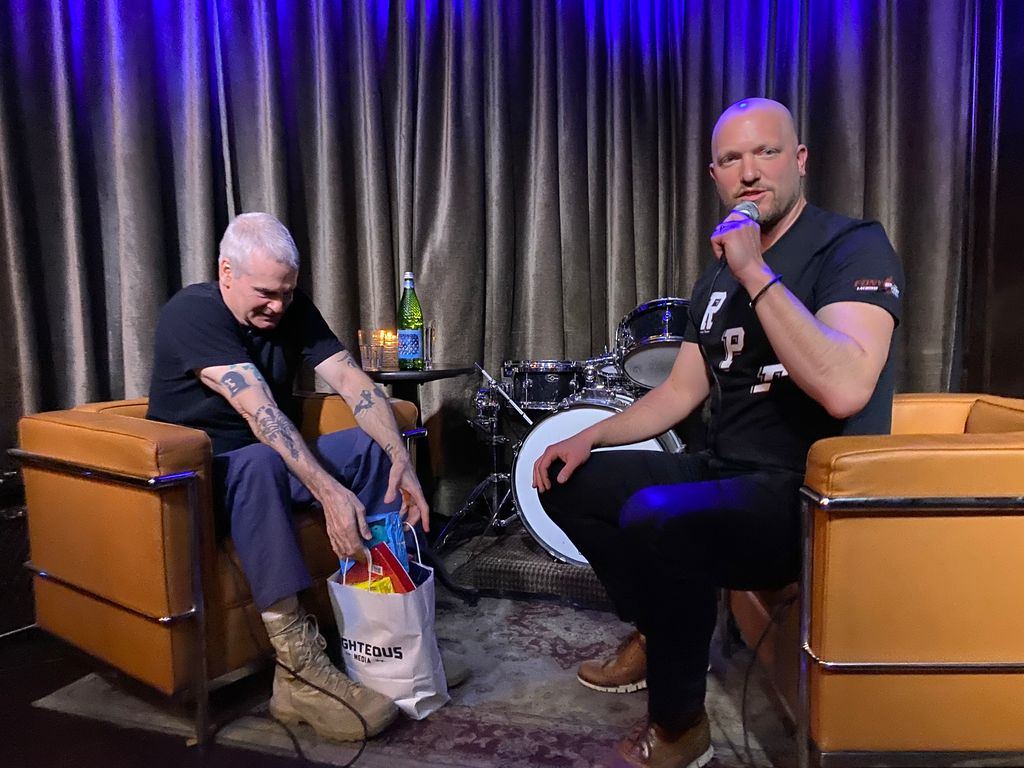 Henry Rollins in conversation on stage